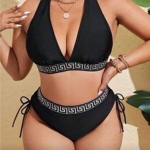 Black Halter Bikini Set